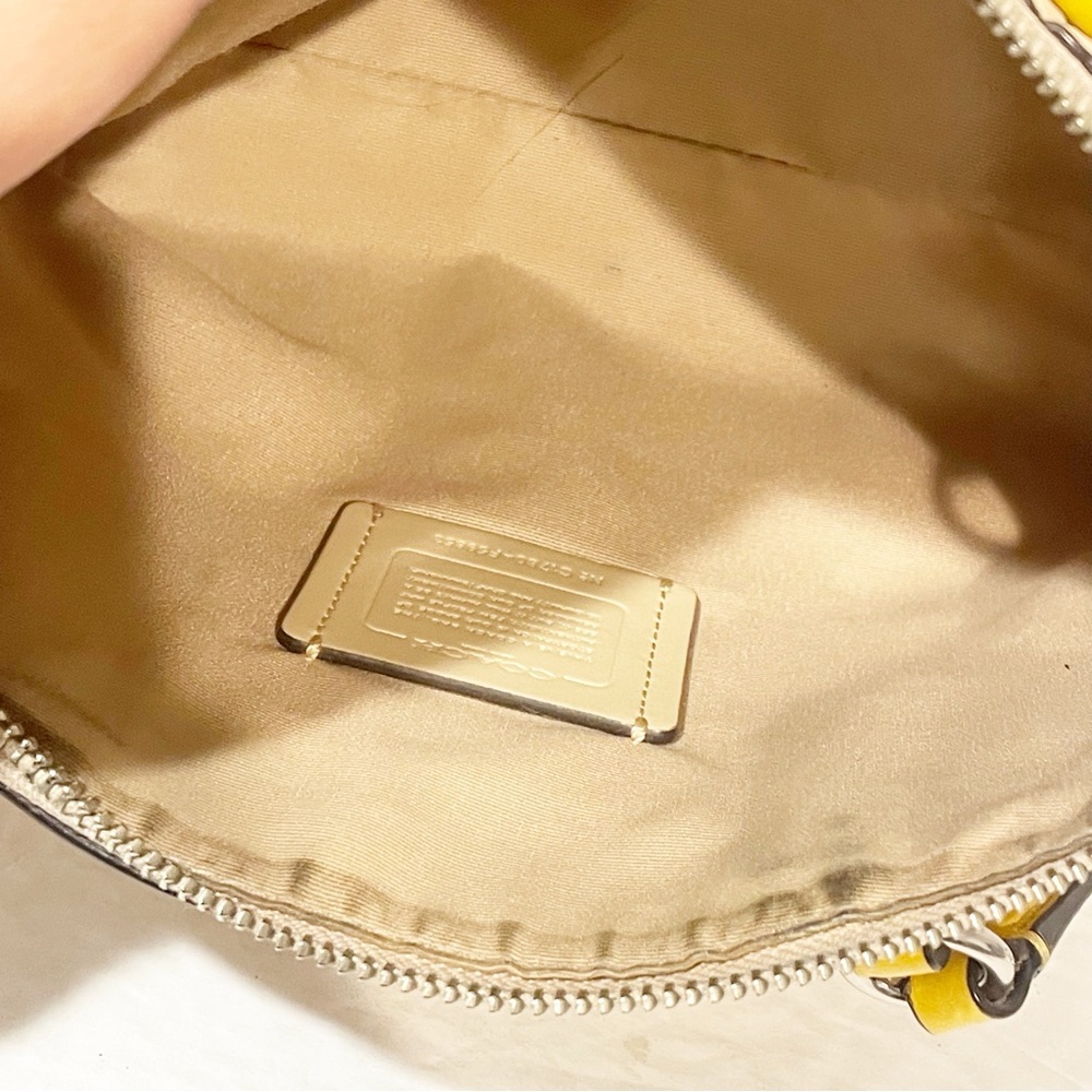 Coach Mini Kelsey Cream Yellow Pebbled Leather Crossbody Satchel - Picture 3 of 6